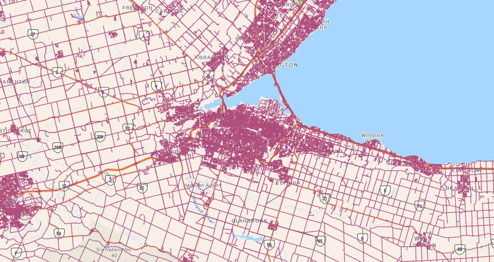 Bike Map 1 of Hamilton